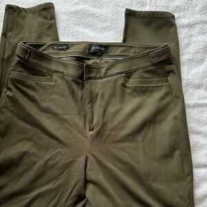 Talbots Lexington Olive Stretch Dress Pants Size 10
